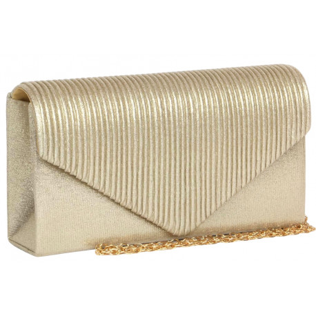 Pochette Femme Dorée en Satin Sac Soiree Gold Mariage Charmya Pochette cérémonie Nyls Création