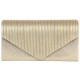 Pochette Femme Dorée en Satin Sac Soiree Gold Mariage Charmya Pochette cérémonie Nyls Création