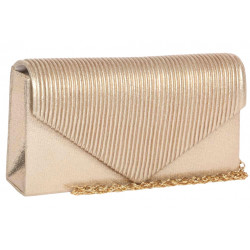 Pochette Femme Dorée Satin Sac Soiree Champagne Mariage Charmya Pochette cérémonie Nyls Création