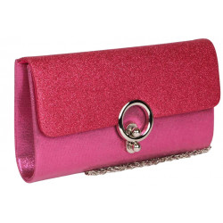 Grande Pochette Femme Rose Bonbon Paillettes Sac Soiree Mariage Eljya Pochette cérémonie Nyls Création