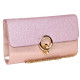 Grande Pochette Femme Rose Poudre Paillettes Sac Soiree Mariage Eljya Pochette cérémonie Nyls Création