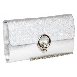 Grande Pochette Femme Grise Argent Paillettes Sac Soiree Mariage Eljya Pochette cérémonie Nyls Création