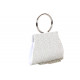 Petit Sac de soiree Blanc Strass Pochette femme Mariage Paillettes Brydia Pochette cérémonie Nyls Création