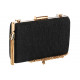 Minaudiere Noire Doree Strass Pochette Femme Mariage Chic Aela Pochette cérémonie Nyls Création