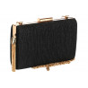 Minaudiere Noire Doree Strass Pochette Femme Mariage Chic Aela Pochette cérémonie Nyls Création