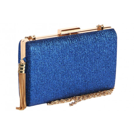 Minaudiere Bleue Doree Strass Sac Pochette Femme Mariage Chic Aela Pochette cérémonie Nyls Création