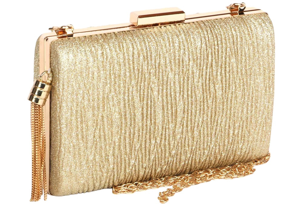 Pochette femme dorée pas cher, sac minaudière Gold chic livré en 48h!
