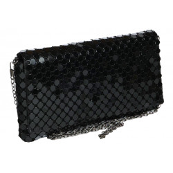 Pochette Femme Noire Sequins Sac Soiree Mariage Chic Eleny Pochette cérémonie Nyls Création