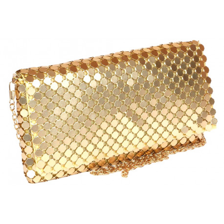 Pochette Femme Doree Sequins Sac Soiree Mariage Gold Chic Eleny Pochette cérémonie Nyls Création