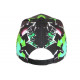 Casquette NY Verte Fluo et Noire Print Fashion Streetwear Baseball Larsy CASQUETTES Hip Hop Honour