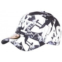 Casquette NY Blanche et Grise Print Fashion Streetwear Baseball Larsy CASQUETTES Hip Hop Honour