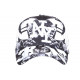 Casquette NY Blanche et Grise Print Fashion Streetwear Baseball Larsy CASQUETTES Hip Hop Honour