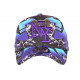 Casquette NY Violette et Bleue Print Fashion Streetwear Baseball Larsy CASQUETTES Hip Hop Honour