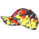 Casquette Enfant Jaune Fluo et Rouge Print Streetwear Baseball Larsy 7 a 12 ans Casquette Enfant Hip Hop Honour