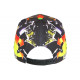 Casquette Enfant Jaune Fluo et Rouge Print Streetwear Baseball Larsy 7 a 12 ans Casquette Enfant Hip Hop Honour