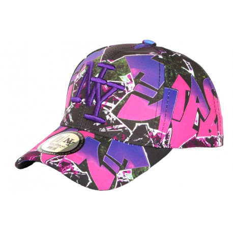 Casquette Enfant Rose et Violette Originale Streetwear Baseball Larsy 7 a 12 ans Casquette Enfant Hip Hop Honour