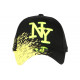 Casquette NY Jaune Fluo et Noire City Fashion Baseball Noryk CASQUETTES Hip Hop Honour