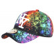 Casquette NY Jaune et Blanche Cosmos Design Streetwear Baseball Galaxy CASQUETTES Hip Hop Honour