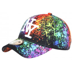 Casquette NY Jaune et Blanche Cosmos Design Streetwear Baseball Galaxy CASQUETTES Hip Hop Honour