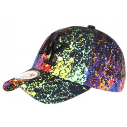 Casquette NY Jaune et Noire Cosmos Design Streetwear Baseball Galaxy CASQUETTES Hip Hop Honour