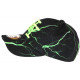 Casquette NY Verte Fluo Noire Print Original Streetwear Baseball Eklyr CASQUETTES Hip Hop Honour