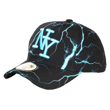 Casquette Enfant Bleue et Noire Originale Eklyr NY Baseball 7 à 12 ans Casquette Enfant Hip Hop Honour