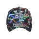 Casquette NY Originale Rose Noire Print Geometrique Baseball Prismyx CASQUETTES Hip Hop Honour