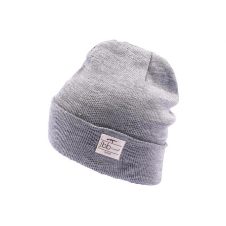 Bonnet JBB Couture Gris avec revers BONNETS JBB COUTURE