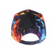 Casquette NY Orange et Bleue Print Flammes Streetwear Baseball Fire CASQUETTES Hip Hop Honour