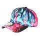 Casquette NY Bleue et Rose Print Flammes Streetwear Baseball Fire CASQUETTES Hip Hop Honour