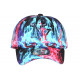 Casquette NY Bleue et Rose Print Flammes Streetwear Baseball Fire CASQUETTES Hip Hop Honour