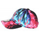 Casquette NY Bleue et Rose Print Flammes Streetwear Baseball Fire CASQUETTES Hip Hop Honour