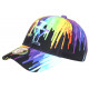 Casquette NY Noire et Orange Design Peinture Baseball Painter CASQUETTES Hip Hop Honour