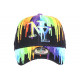 Casquette NY Noire et Orange Design Peinture Baseball Painter CASQUETTES Hip Hop Honour