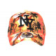 Casquette Enfant Orange et Noire Palmiers NY Baseball Sunset 7 a 12 ans Casquette Enfant Hip Hop Honour