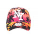 Casquette NY Orange et Rose Tropicale Palmiers Sunset Baseball CASQUETTES Hip Hop Honour