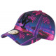 Casquette NY Rose et Bleue Tropicale Palmiers Sunset Baseball CASQUETTES Hip Hop Honour