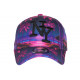 Casquette NY Rose et Bleue Tropicale Palmiers Sunset Baseball CASQUETTES Hip Hop Honour