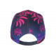 Casquette NY Rose et Bleue Tropicale Palmiers Sunset Baseball CASQUETTES Hip Hop Honour