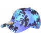 Casquette NY Bleue Tropicale Print Palmiers Sunset Baseball CASQUETTES Hip Hop Honour