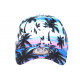 Casquette NY Bleue Rose Palmiers Look Tropical Sunset Baseball CASQUETTES Hip Hop Honour