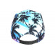 Casquette NY Bleue Rose Palmiers Look Tropical Sunset Baseball CASQUETTES Hip Hop Honour