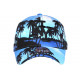 Casquette Enfant Bleue Noire Palmiers NY Tropicale Baseball 7 a 12 ans Casquette Enfant Hip Hop Honour