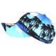 Casquette Enfant Bleue Noire Palmiers NY Tropicale Baseball 7 a 12 ans Casquette Enfant Hip Hop Honour