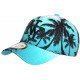 Casquette NY Verte et Noire Palmiers Style Tropical Sunset Baseball CASQUETTES Hip Hop Honour
