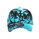 Casquette NY Verte et Noire Palmiers Style Tropical Sunset Baseball CASQUETTES Hip Hop Honour