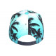 Casquette NY Verte et Noire Palmiers Style Tropical Sunset Baseball CASQUETTES Hip Hop Honour