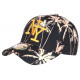 Casquette NY Orange et Noire Palmiers Print Tropical Sunset Baseball CASQUETTES Hip Hop Honour