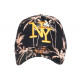 Casquette NY Orange et Noire Palmiers Print Tropical Sunset Baseball CASQUETTES Hip Hop Honour