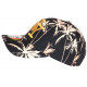 Casquette NY Orange et Noire Palmiers Print Tropical Sunset Baseball CASQUETTES Hip Hop Honour